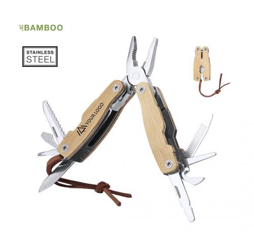 Bamboo Multitool Stainless Steel 12 Functions 