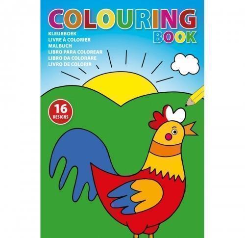 A4 Colouring Book With 16 Designs On 8 X 250gsm Pages