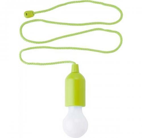 Plastic pull lamp with a 1W- white LED light