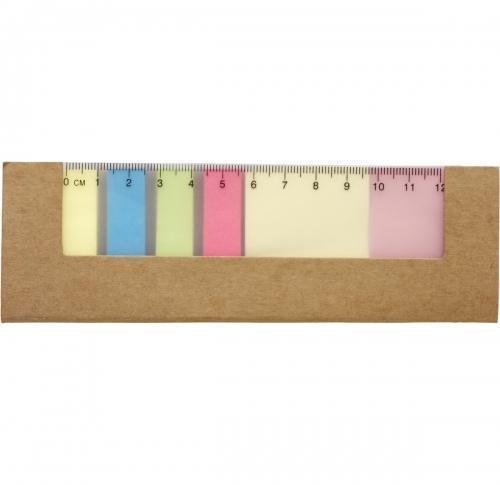 12cm ruler, sticky post it notes and page tabs