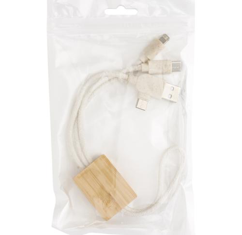 Custom Printed Bamboo USB chargeing Cable Sets