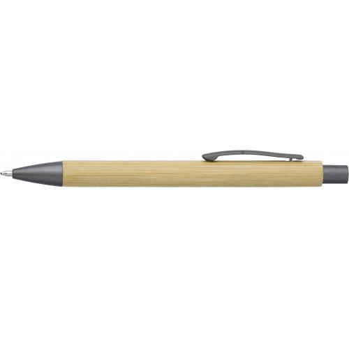 Promotional Bamboo And Plastic Ballpen Black Ink