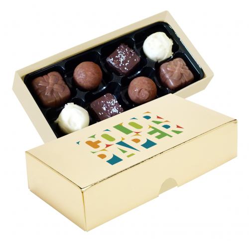 Chocolate box with 8 assorted chocolates and truffles