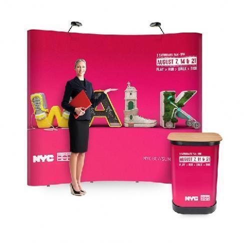 Branded Pop Up Display Portable Exhibition Stands And Podium