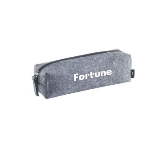 Branded Recycled Pencil Case Felt RPET Grey