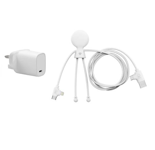 Xoopar Mr Bio Fast Gift Set - Mult Charging USB Cable And Mains Plug