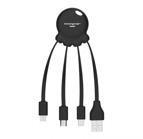Branded Phone Charging Cables Octopus 2 - Black