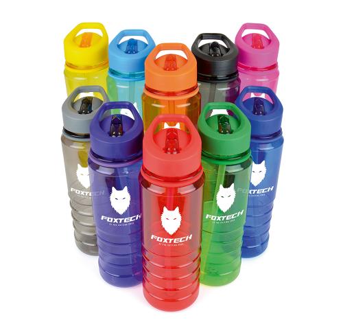 Custom Printed PET Eco Friendly 750ml Sports Water Bottle Easy Grip