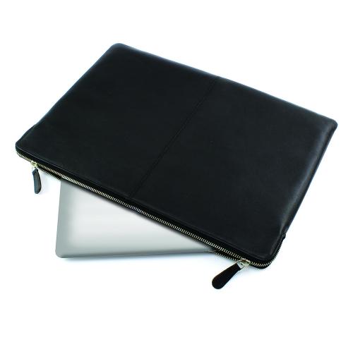 Luxury Black Nappa Leather Lap Top Case