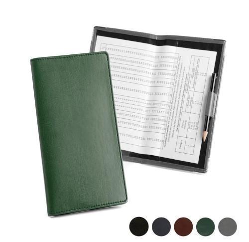Custom Leather Golf Score Card Holders With Handicap Card