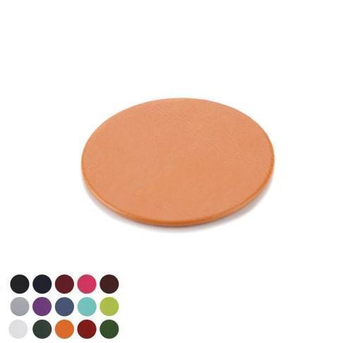Branded Round Drinks Coaster Soft Touch Vegan Leather