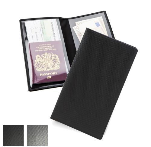 Carbon Fibre Texture Economy Travel Document Holder Wallet