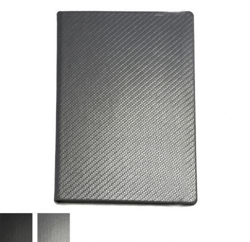 Custom Printed A5 Casebound Notebooks In Carbon Fibre Texture