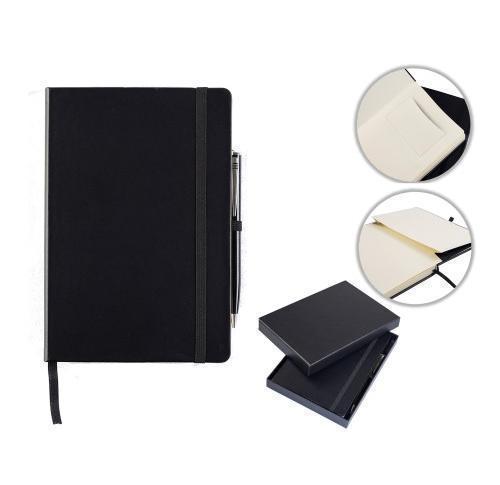 Branded Houghton A5 Casebound Notebooks With Pen & Box