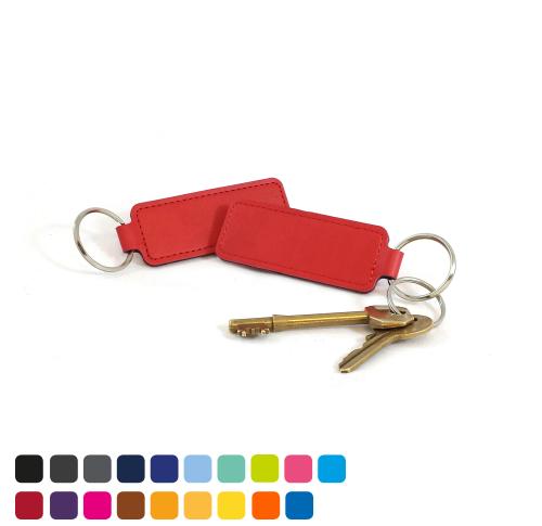 Economy Rectangular Key Fob in Soft Touch Vegan Torino PU. 