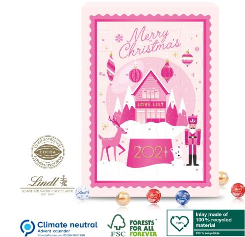Lindt Promotional Gourmet Chocolate Wall Calendar 100% Recycled