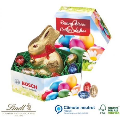 Lindt Easter Hexagonal Box - Chocolate Bunny & Eggs