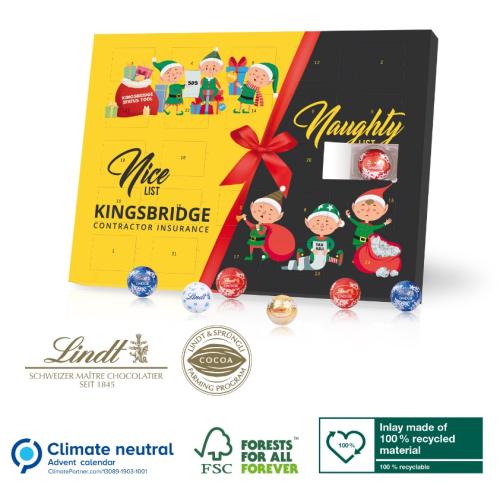 Branded Advent Calendars Lindt Bespoke Gourmet Desktop Chocolate 