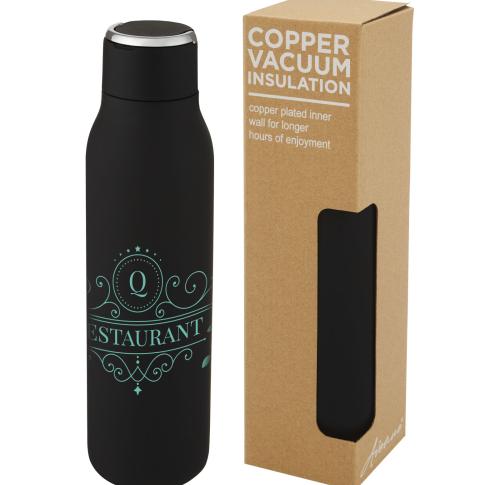 Stainless Steel Water Bottle  600 Ml Copper Vacuum Insulated Bottle With Metal Loop