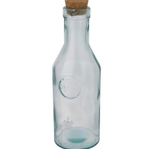 Fresqui recycled glass carafe with cork lid