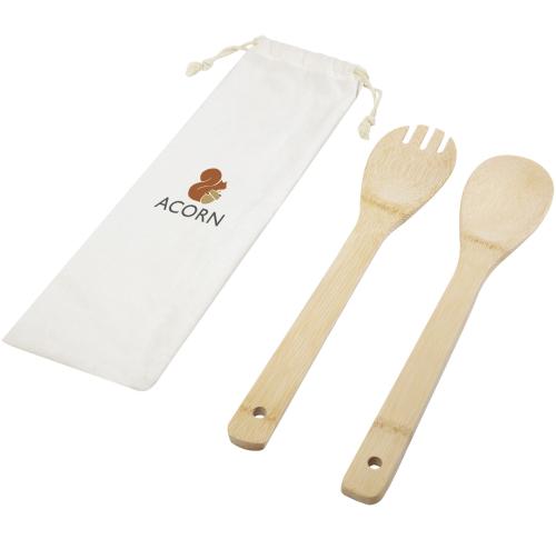 Endiv bamboo salad spoon and fork