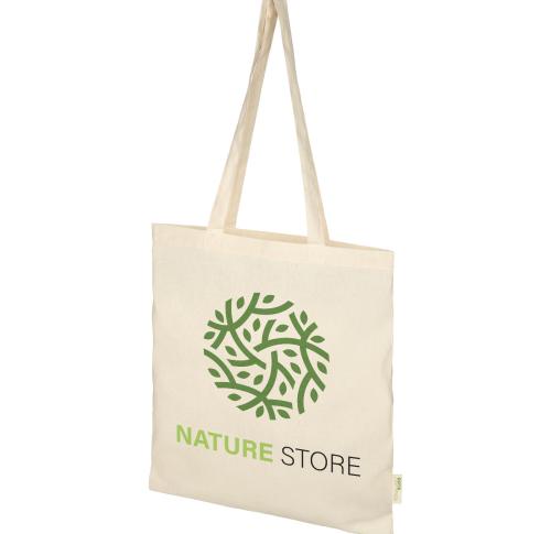 Printed Promotional Cotton Bags 140 G/m² GOTS Organic Cotton Tote Bag