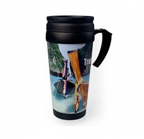 Photo Travel Mug With Handle - Double Walled     