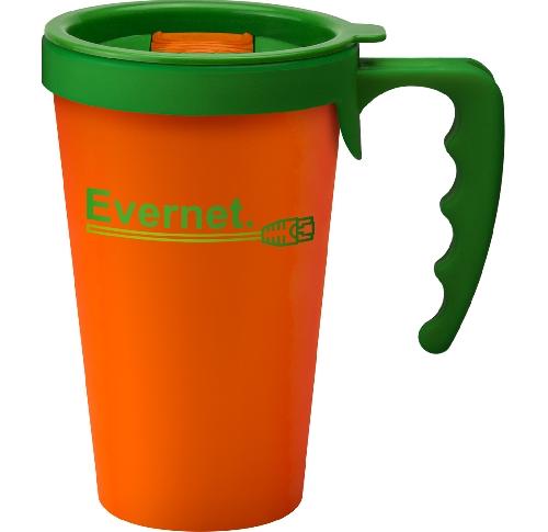 Travel Mug with Handle Orange