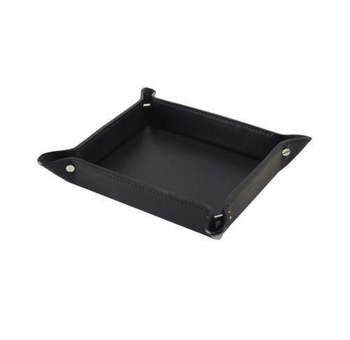 Leather Desk Tidy Tray - Sandringham Black