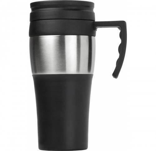 Printed Metal Travel Mugs With Handle 500ml Stainless Steel