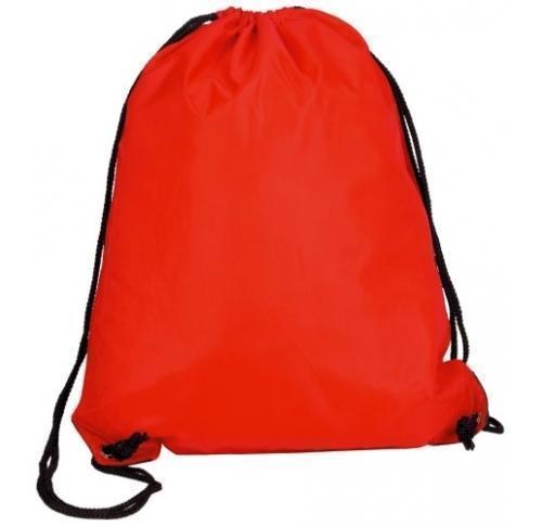 Custom Drawstring Gym Bag Reinforced Corners Red