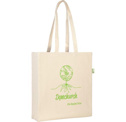 Dymchurch Recycled 10oz (340gsm) Cotton Shopper Tote Bag