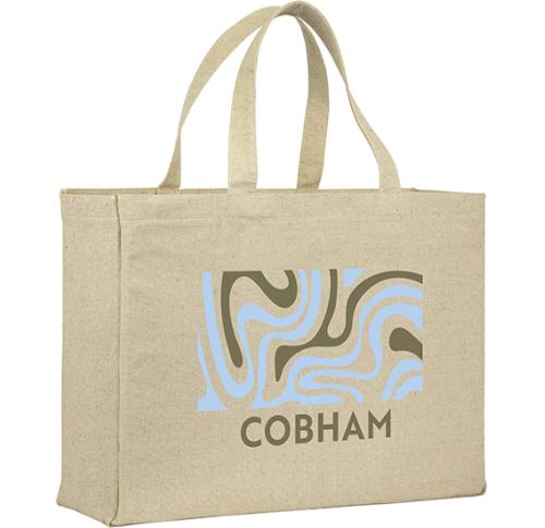 Large Dargate Eco Jute Tote Bag Printed Logo