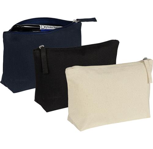 Branded Cheriton Handy Recycled 10oz (340gsm) Cosmetics Zipped Pouch.
