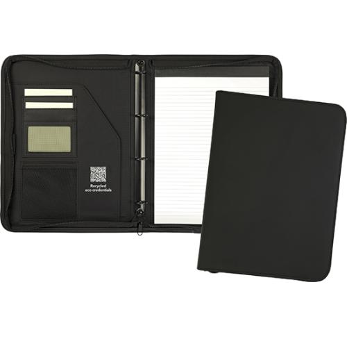 Sundridge Recycled A4 Zipped Ringbinder Folio Ring Binder Custom Logo 