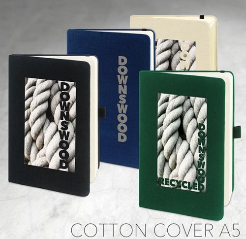 Printed Logo Downswood Notebook A5 Eco Recycled Cotton 