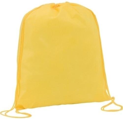 Recycled Yellow Drawstring Bag Eco Friendly 