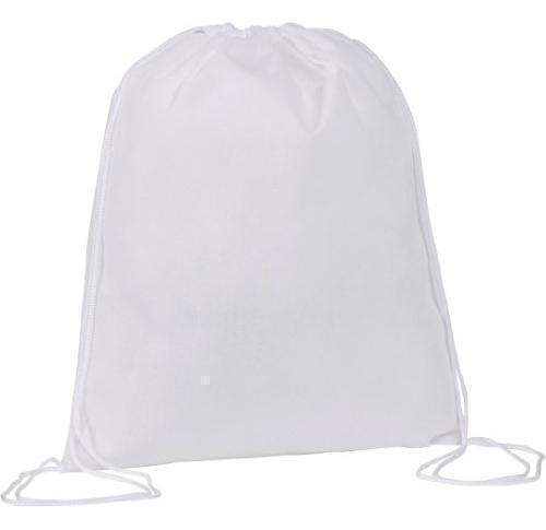 Recycled White Drawstring Bag Eco Friendly
