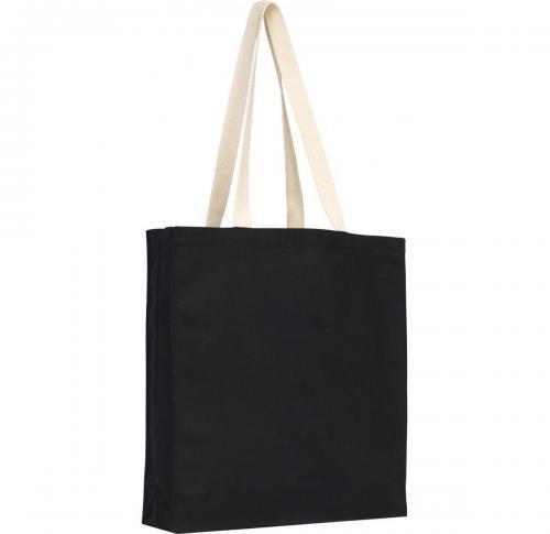 Canvas Shopping Bags - 8oz  Shopper Tote Bag Black