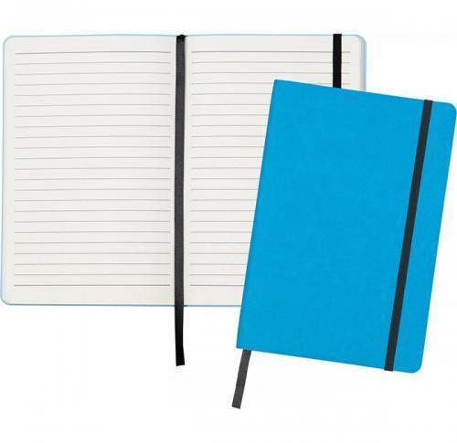Promotional Printed  A5 Flexi Cover Notebook - Turquoise