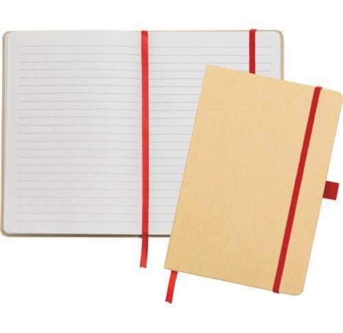 Broadstairs A5 Kraft Paper Notebook - Natural Red Trim