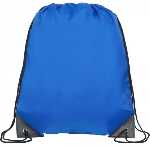 Promotional Drawstring Sports Bag Reinforced Corners Royal Blue