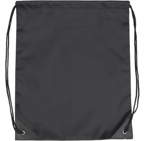 Custom Drawstring Sports Bags Reinforced Corners Black