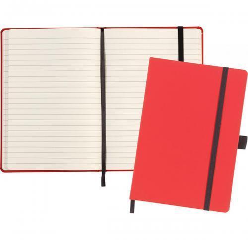 Promotional Printed Soft Feel A5 Notebook - Red
