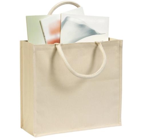 Branded Cotton Canvas Shopper Tote Bag Broomfield 7oz Eco