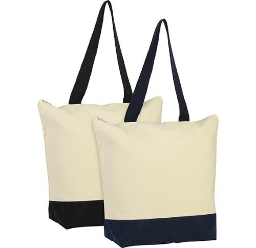 Branded Deluxe Zippered Tote Bag Greatstone 12oz Cotton
