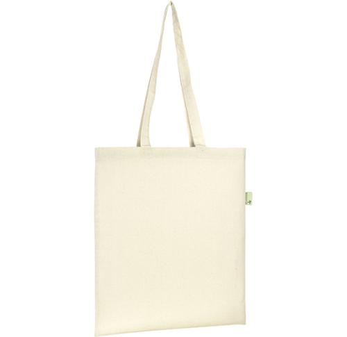 Printed Eco Friendly 5oz Recycled Cotton Drawstring Bag - Natural