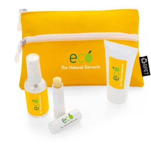 Branded Travel Size Sun Care Kit Recycled Bag - 50ml F25 Sun Lotion, 50ml Face Spray & Lip Balm