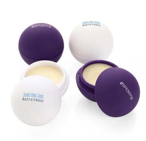 Branded Soft Touch Ball Shaped Lip Balm
