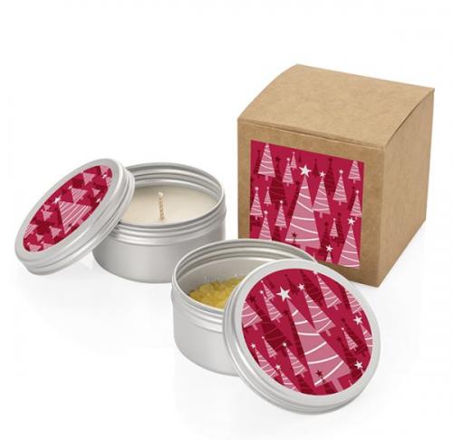 Promotional 2 Piece Relaxing Wellbeing Christmas Set In A Brown Box